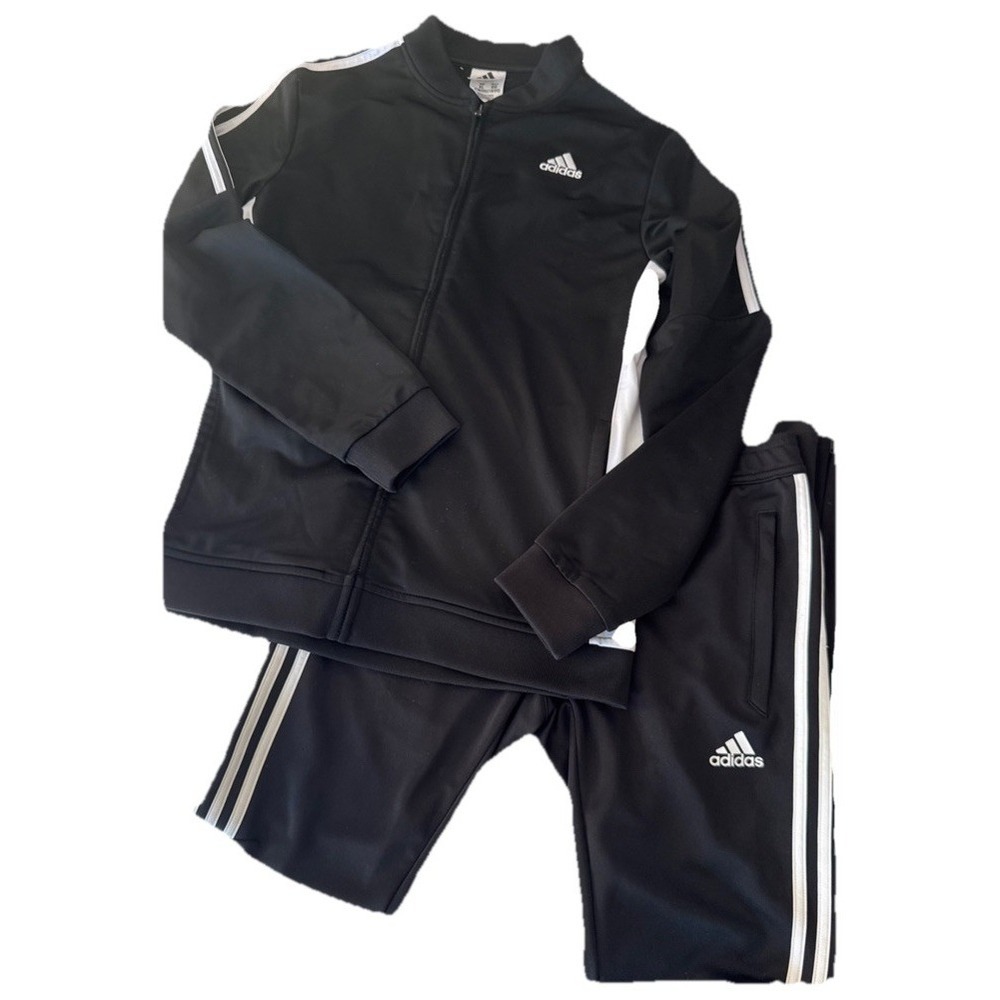 Adidas Unisex Kids Running Suit Pants XS Jacket XL 18-20 Climacool 3 Striped